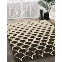 Patterned Milk Chocolate Brown Rug, pat2427brn