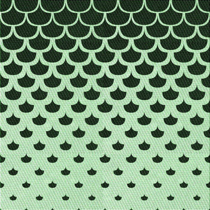 Round Patterned Deep Emerald Green Rug, pat2427grn