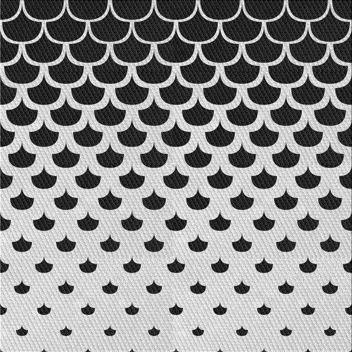 Round Machine Washable Transitional Black Rug, wshpat2427gry