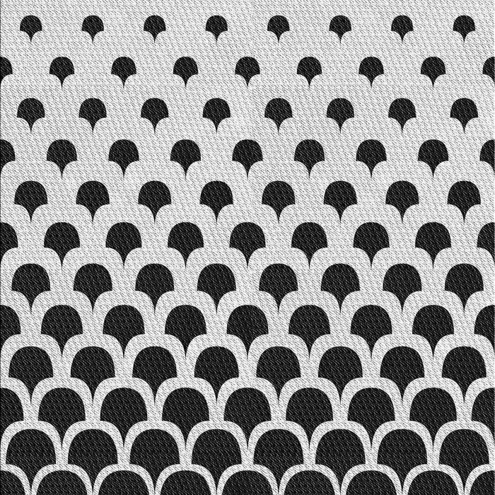 Machine Washable Transitional Black Rug, wshpat2427gry