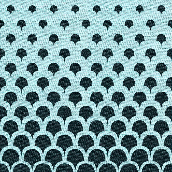 Patterned Medium Teal Green Rug, pat2427lblu