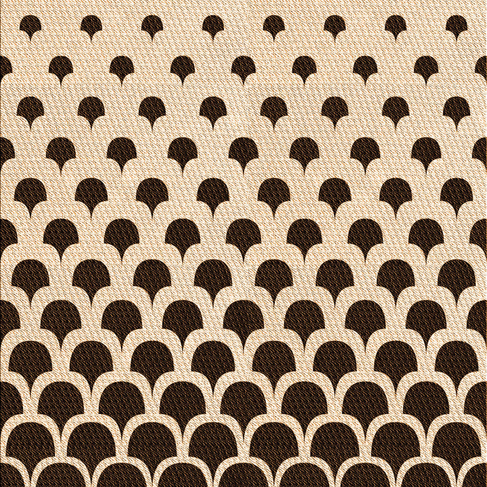 Patterned Deep Peach Orange Rug, pat2427org