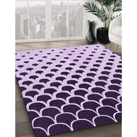 Patterned Blossom Pink Rug, pat2427pur