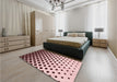 Patterned Pink Rug in a Bedroom, pat2427rd