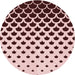 Square Patterned Pink Rug, pat2427rd