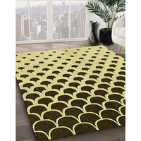 Patterned Bakers Brown Rug, pat2427yw