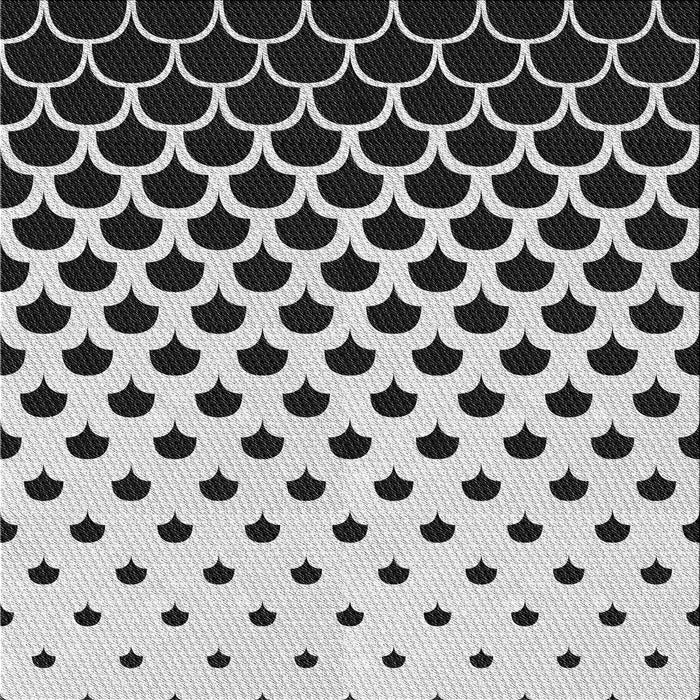 Square Patterned Platinum Gray Novelty Rug, pat2427