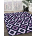 Patterned Night Blue Rug in Family Room, pat2428blu