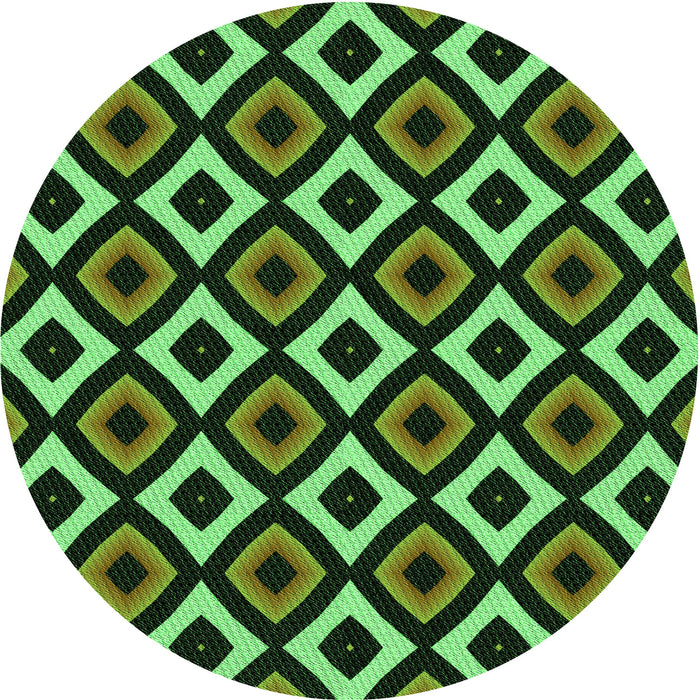Square Machine Washable Transitional Dark Forest Green Rug in a Living Room, wshpat2428grn