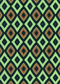 Machine Washable Transitional Green Rug, wshpat2428lblu