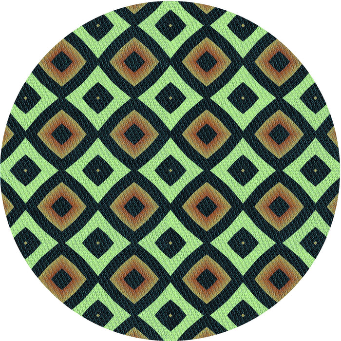 Square Machine Washable Transitional Green Rug in a Living Room, wshpat2428lblu