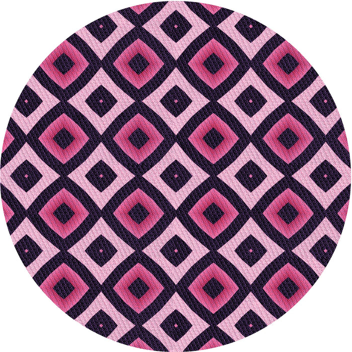 Square Machine Washable Transitional Orchid Purple Rug in a Living Room, wshpat2428pur
