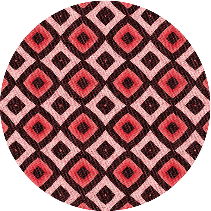 Square Patterned Red Red Rug, pat2428rd