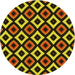 Square Machine Washable Transitional Yellow Rug in a Living Room, wshpat2428yw