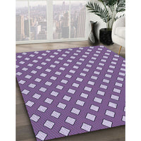 Patterned Purple Mimosa Purple Rug, pat2429blu