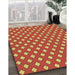 Machine Washable Transitional Orange Rug in a Family Room, wshpat2429brn