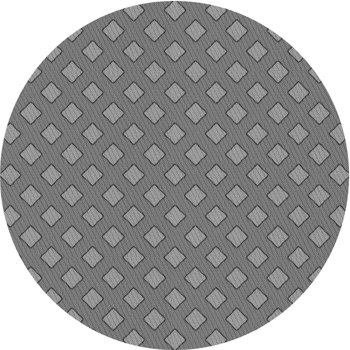 Square Patterned Carbon Gray Rug, pat2429gry