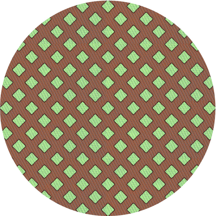 Square Patterned Mahogany Brown Rug, pat2429lblu