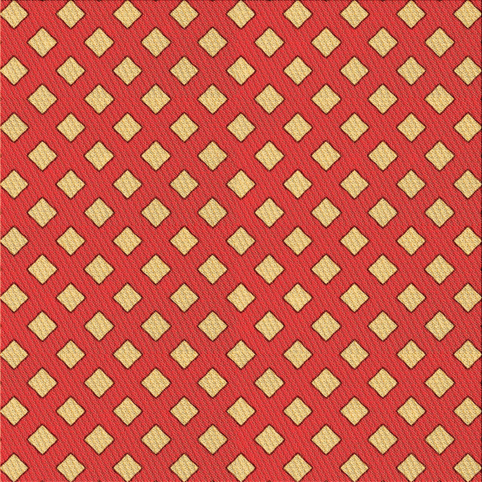 Round Patterned Orange Rug, pat2429org