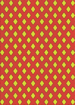 Patterned Yellow Novelty Rug, pat2429