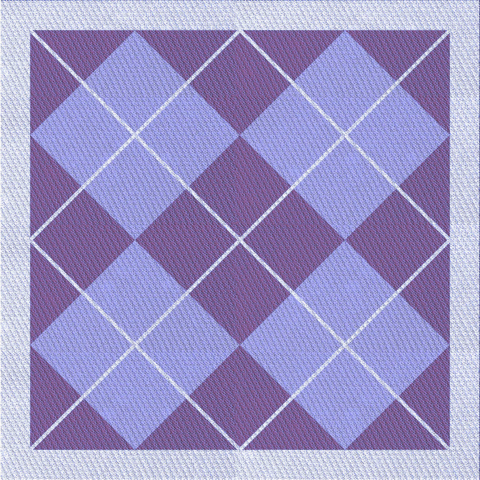Round Patterned Blue Rug, pat243blu