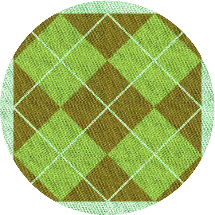 Square Machine Washable Transitional Dark Yellow Green Rug in a Living Room, wshpat243grn