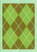 Patterned Dark Yellow Green Rug, pat243grn