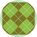 Square Patterned Dark Yellow Green Rug, pat243grn