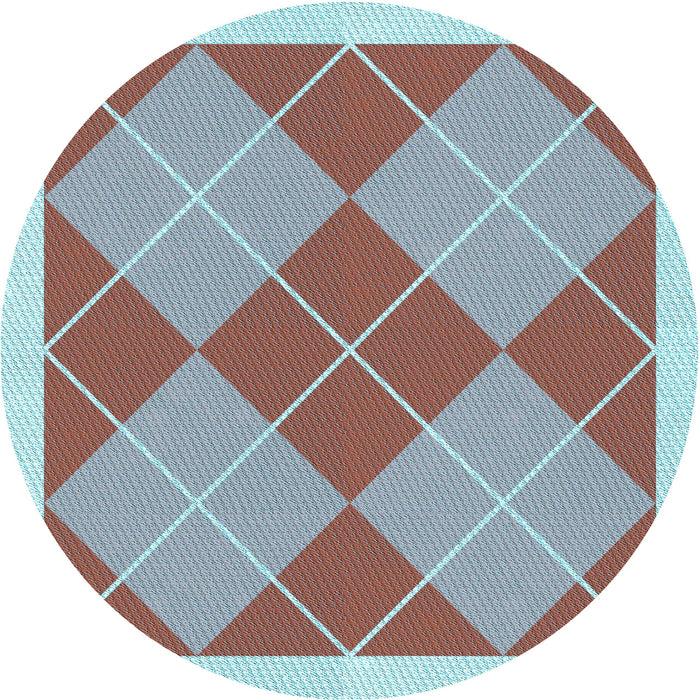 Square Patterned Rust Pink Rug, pat243lblu