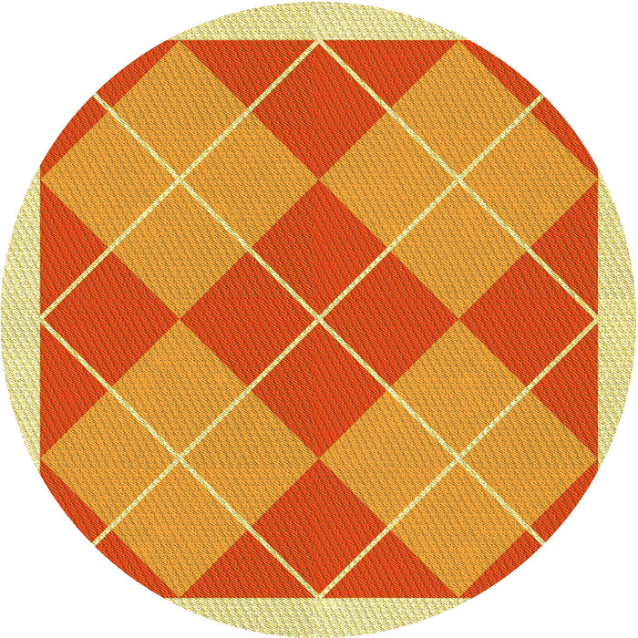 Square Patterned Saffron Yellow Rug, pat243yw