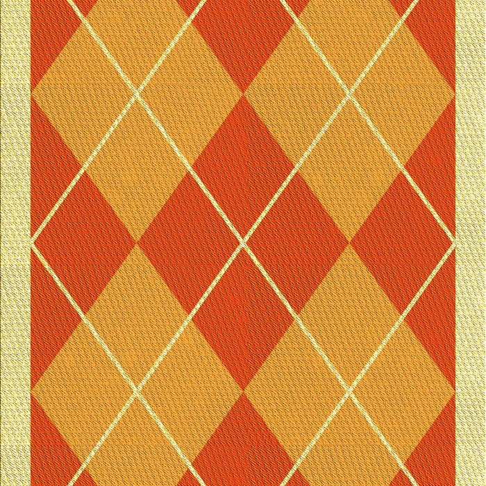Patterned Saffron Yellow Rug, pat243yw
