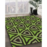 Patterned Midnight Gray Rug, pat2430brn