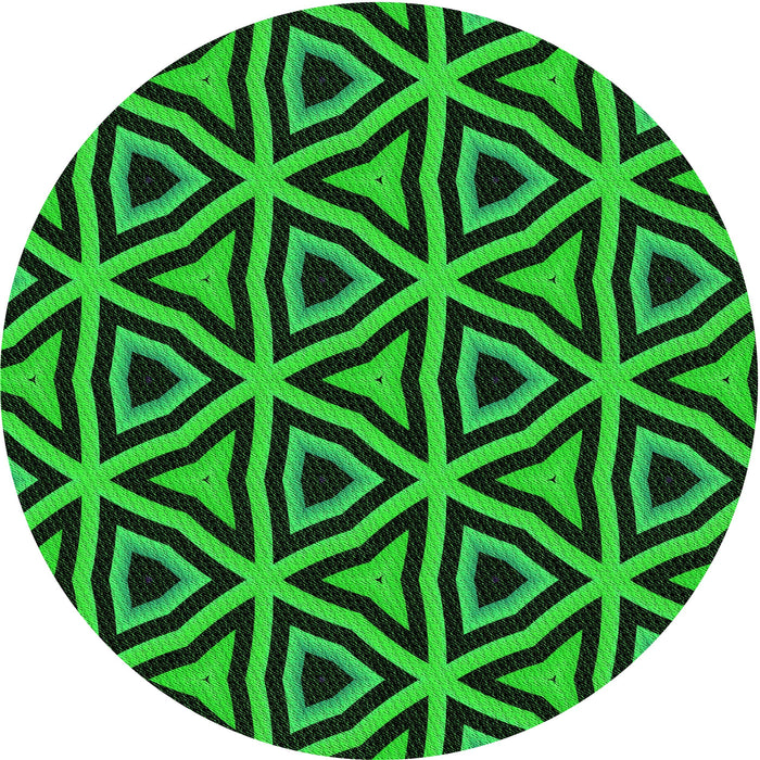 Square Machine Washable Transitional Lime Green Rug in a Living Room, wshpat2430grn