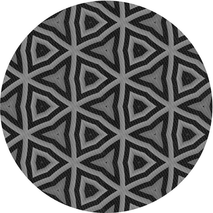 Square Patterned Gray Rug, pat2430gry