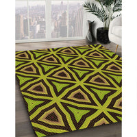 Patterned Black Brown Rug, pat2430org