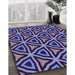 Patterned Dark Purple Rug in Family Room, pat2430pur