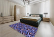 Patterned Dark Purple Rug in a Bedroom, pat2430pur