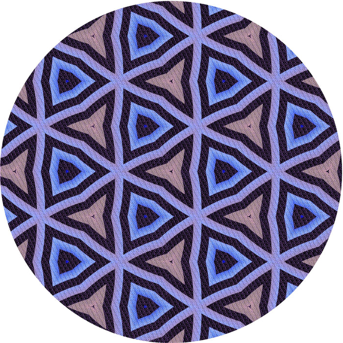 Square Patterned Dark Purple Rug, pat2430pur