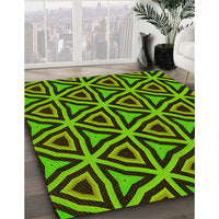 Patterned Green Rug, pat2430yw