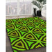 Patterned Green Rug in Family Room, pat2430yw