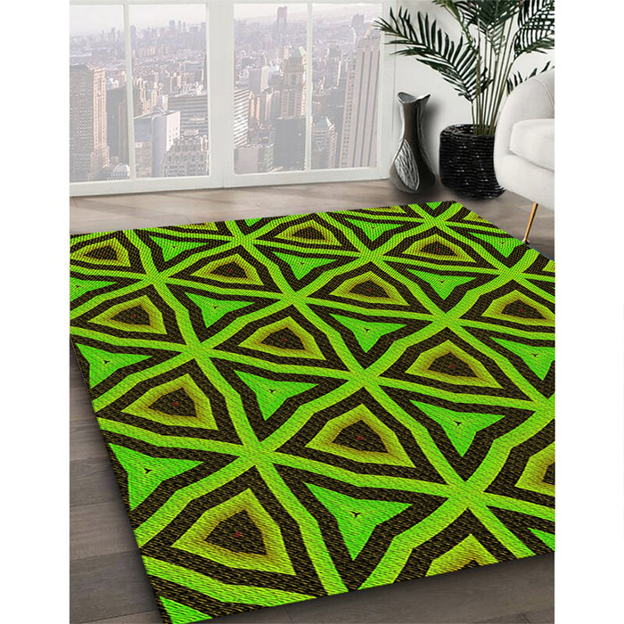Machine Washable Transitional Green Rug in a Family Room, wshpat2430yw