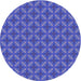 Square Patterned Light Slate Blue Rug, pat2431blu