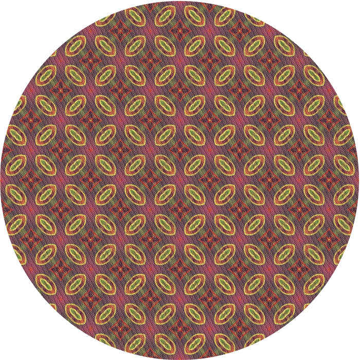 Square Patterned Copper Brown Rug, pat2431brn