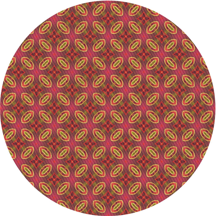Square Patterned Orange Rug, pat2431org