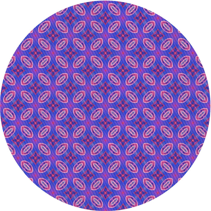 Square Patterned Medium Slate Blue Rug, pat2431pur