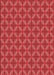 Machine Washable Transitional Red Rug, wshpat2431rd