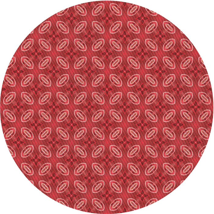 Square Patterned Red Rug, pat2431rd