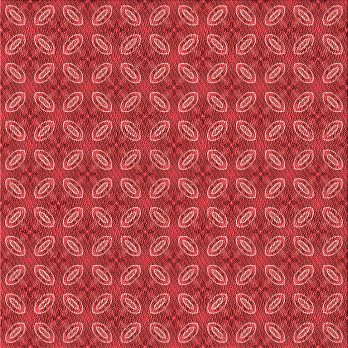 Round Patterned Red Rug, pat2431rd