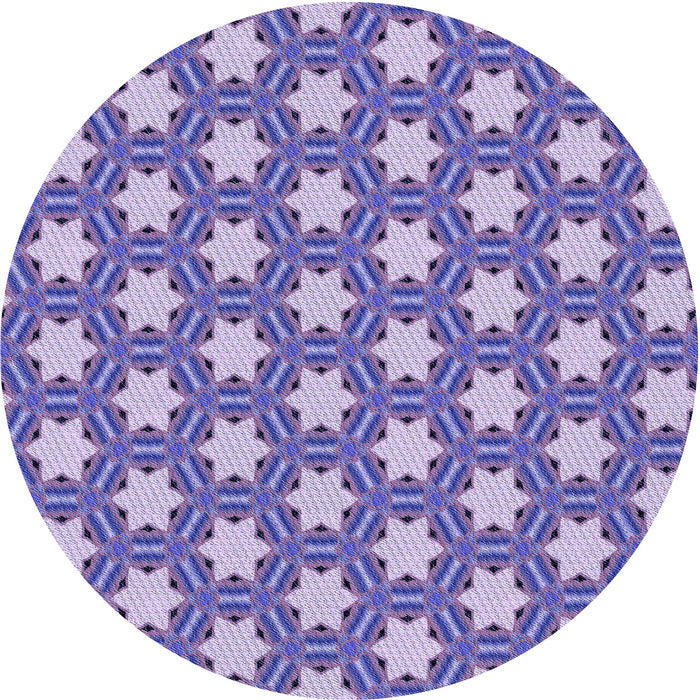 Square Patterned Slate Blue Rug, pat2432blu