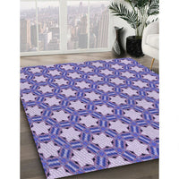 Patterned Slate Blue Rug, pat2432blu
